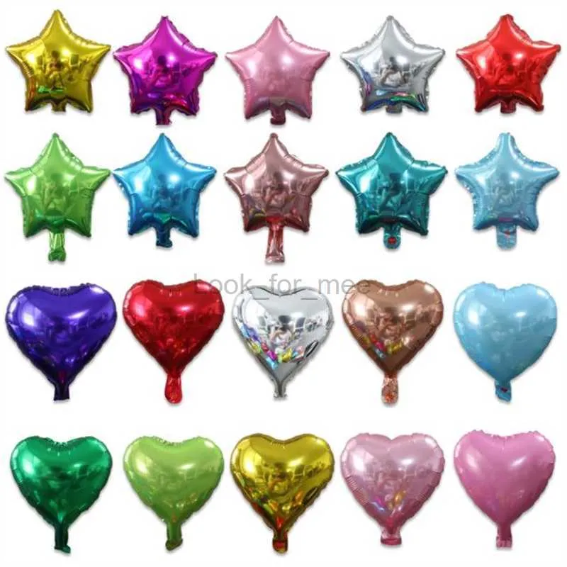 Kalp yıldızları alüminyum folyo balon parti dekorasyon doğum günü düğün paskalya cadılar bayramı Noel hayvan balonları hkd230808