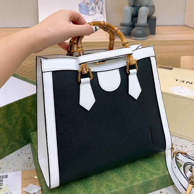 Винтажная сумочка на плечах сумки с большой емкостью сумки для покупок классики бамбуковые сумочки Золотые аппаратные кожа