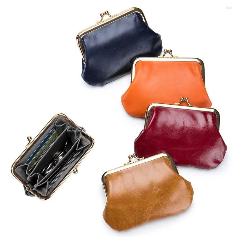 Wallets Vintage Women Cowhide Female Genuine Leather Purses Portable Large Capacity Money Bag Small Coin Purse Card Holders From 13 61 DHgate