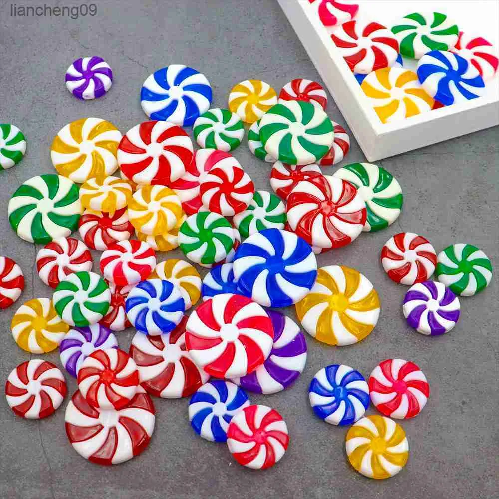 50pcs Candy Christmas Tree Decorations Red White Sweets Diy Diros Peppermint Ornaments Candy Cane Charms New Year Gifts Navidad L230620
