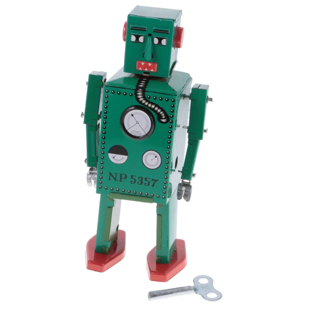 Retro Wind Up Mechanical Robot MS397 Clockwork Tin Toy For Adult Collection