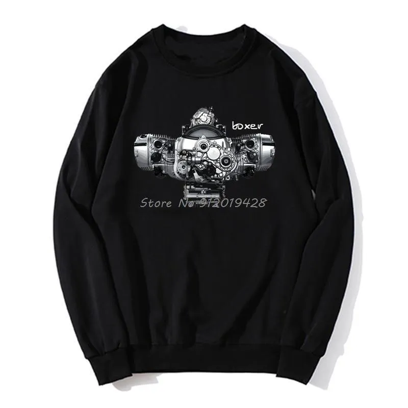 Herrhuvtröjor Sweatshirts Boxer Engine R1200GS 1200 GS R Adventure R1200RT RT R1200R Men Oneck tröja Sweatshirt Streetwear Harajuku 230807