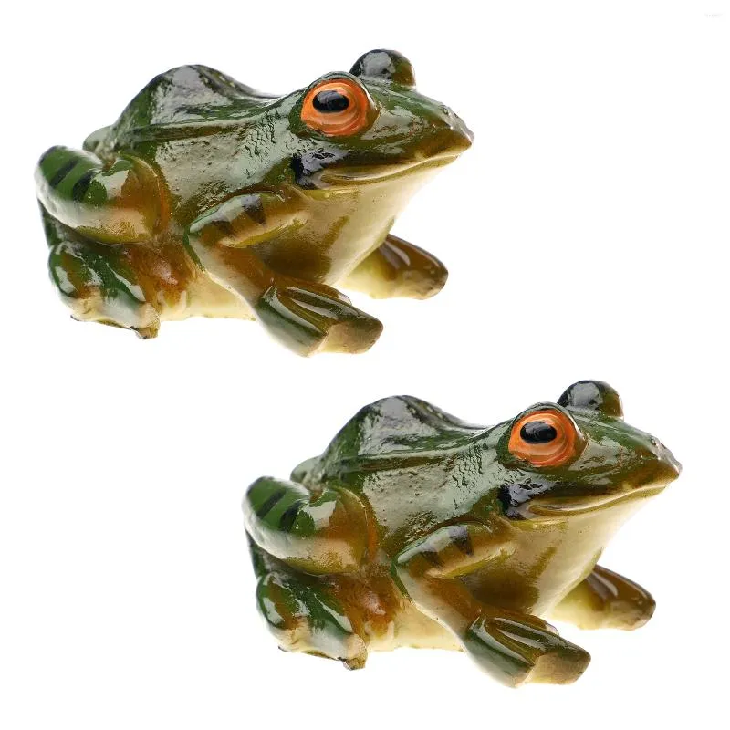 Trädgårdsdekorationer Micro Landscape Simulation Frog Ornament Figurines Lawn Statues Statue