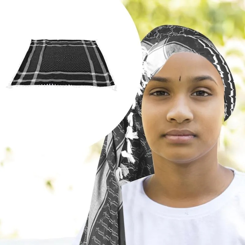 Bandana Hoofdband Sjaal Mannen Multiuse Headwrap Mannen Sjaals Moslim Kwastje Hoofddoek Hoofddeksels Polyester Katoen Vierkant Miss