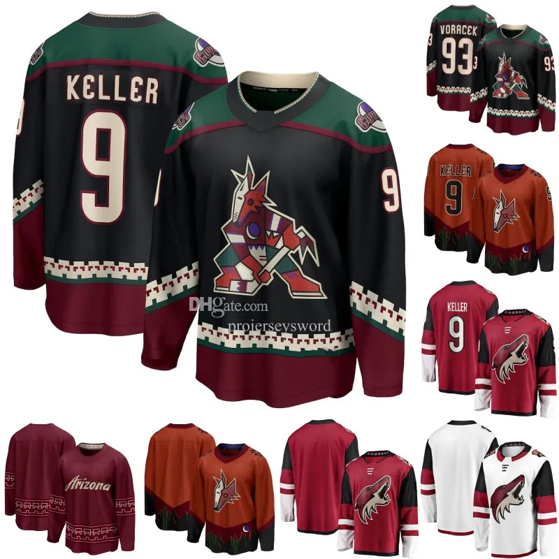 Camisa Arizona Clayton Keller Logan Cooley Sean Durzi Travis Dermott Matt Dumba J.J.Moser Shane Doan Jack McBain Keith Tkachuk Juuso Valimaki Travis Boyd Camisetas