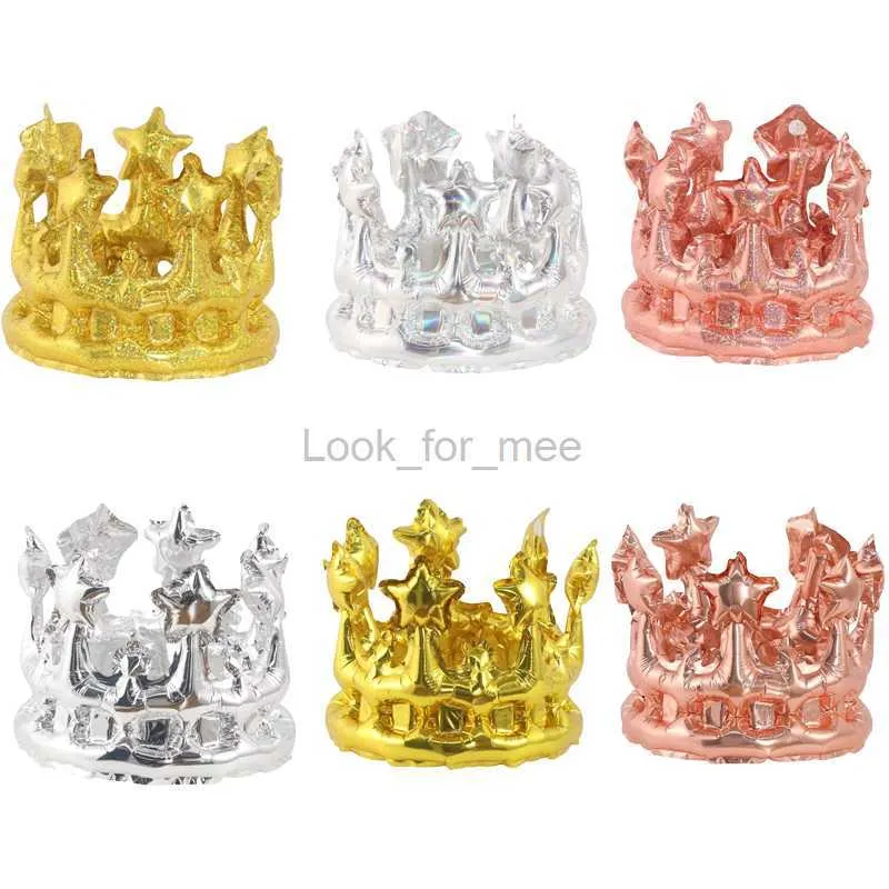 Accessoires de cheveux couronne de la reine en aluminium Film ballon barre anniversaire fête d'anniversaire décoration HKD230808