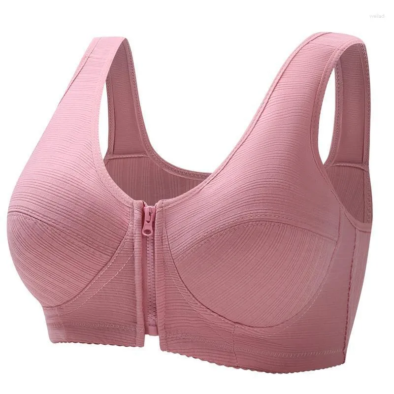 Bras Soft Cotton BC Cup Front Zipper Bra Womens Underwear Sexy No Steel  Ring Push Up Type Large Size Clothing Mujer From 6,32 €