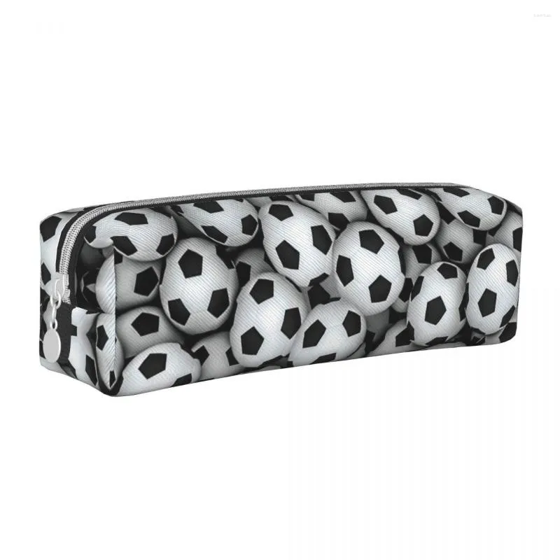 Cute Soccer Balls Pencil Case Sport Play Game Pencilcases Pen Box For Student Large Storage Bags School Supplies Gift Stationery