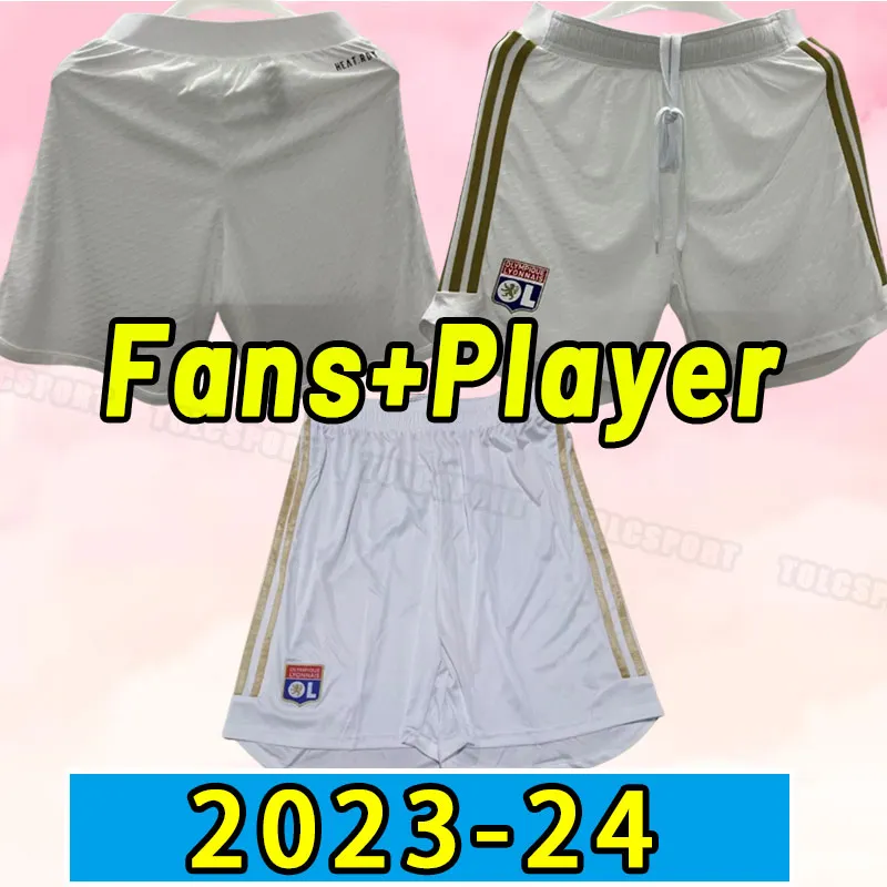 23/24 Maillot Lyon Fußballshorts 2023 2024 Olympiques Lyonnais OL digitale Fußballhose TRAORE MEMPHIS BRUNO G Fans Spielerversion Heim Auswärts Dritter