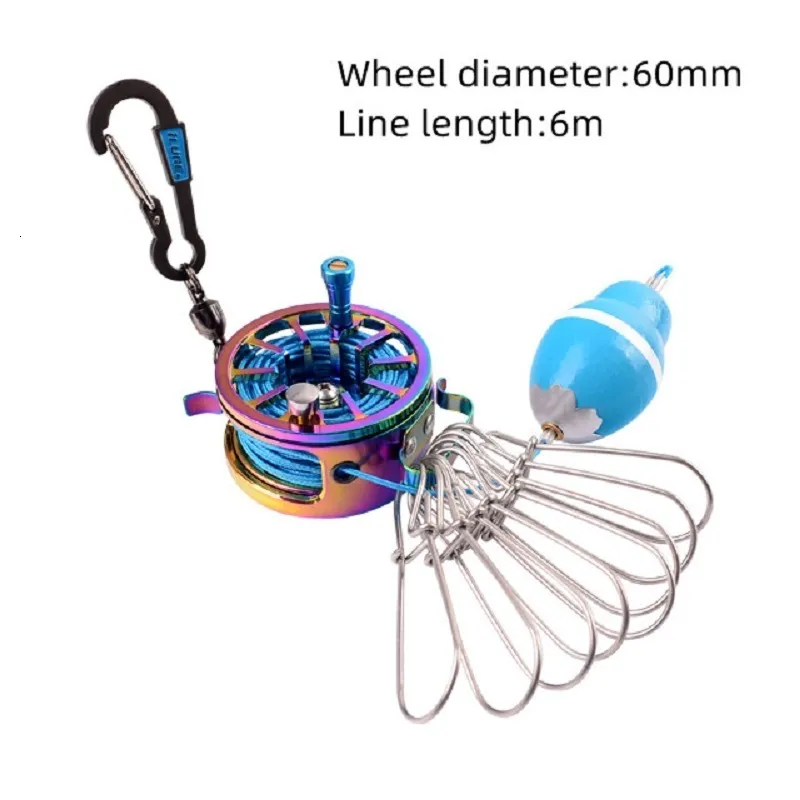 Portable Fish Sounders With Lock Buckle, Reel, And 8 Snaps Stainless Steel  Stringer For Live Fishing, Sea Tackle, Or Live Tackle Model 230807 From  Bei09, $50.96