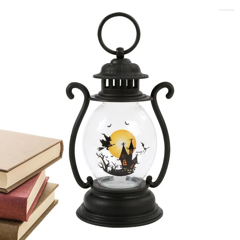 Dekoracja imprezy vintage LED Lanterns Halloween Retro Portable Light Ruse Design Akcesorium do biur Sypialnia nocna i życie