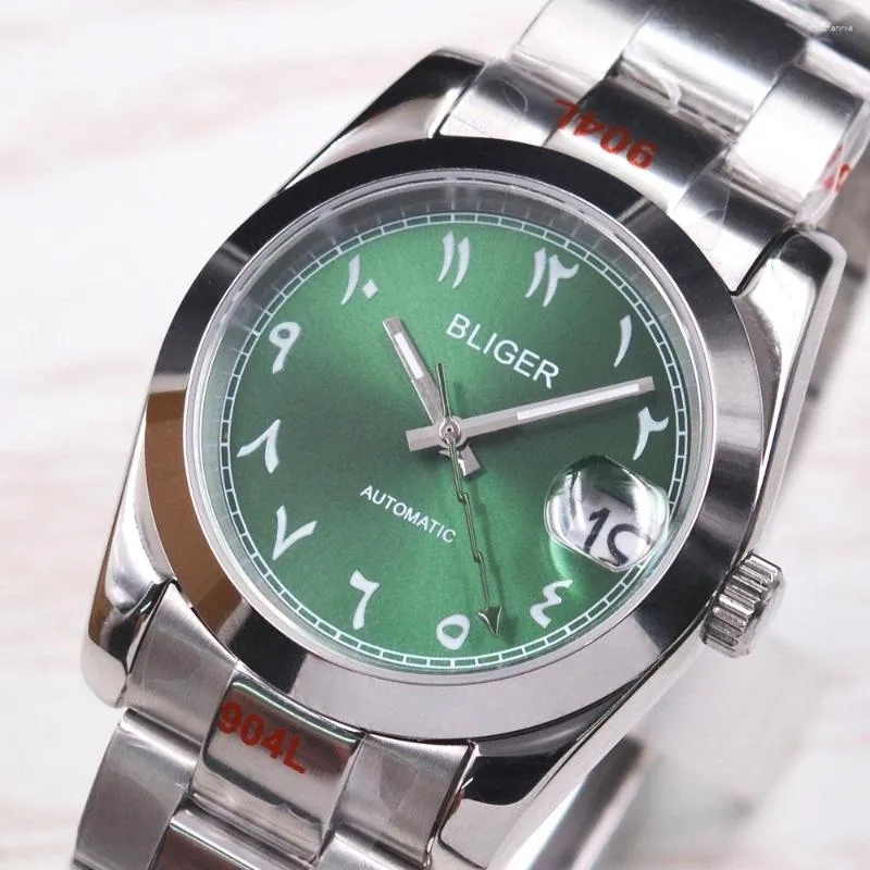 Wristwatches 36mm /39mm Sterile Blue Green Pink Dial Mechanical Watch NH35A Movement Luminous Sapphire Crystal Men