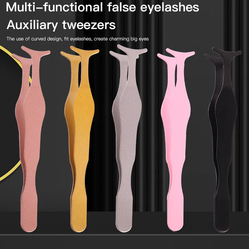 Falska ögonfransar Klipp Rostfritt stål Eyelash Curler Extension Eye Lash 5 Färger Applicator Beauty Makeup Tool Tillbehör E449