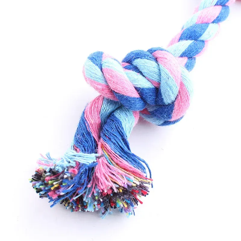 17CM Random Dog Toys Pet Supplies Durable Pet Dog Puppy Cotton Chew Knot Toy Braided Bone Rope Funny Tool