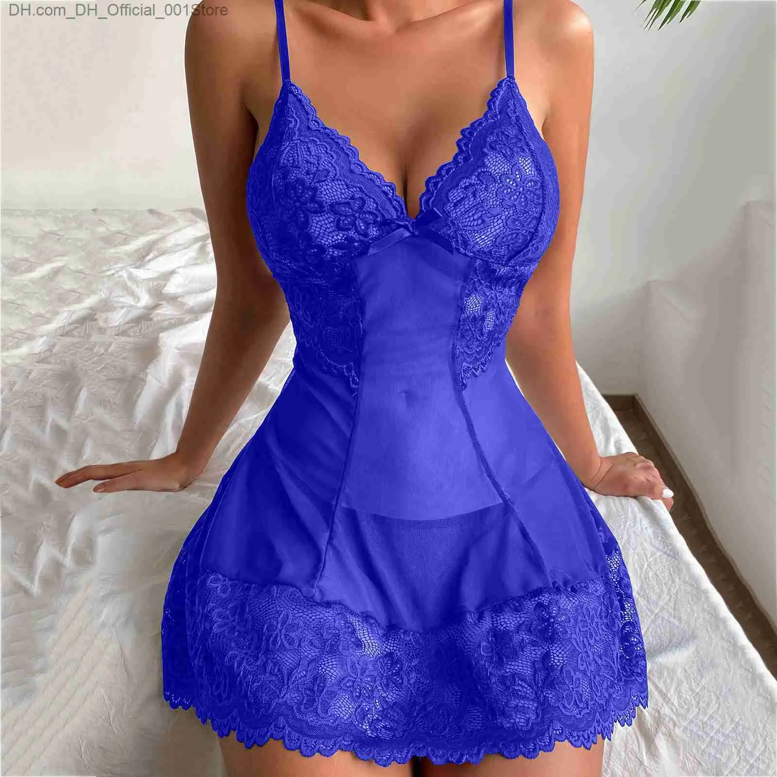 Lingerie De Roupas De Sono Feminina Gota De Linger Atraente Usa Renda Sexy  Azul Mulheres Babydoll Preto Vestido De Vestido De Vestuário De $66,19