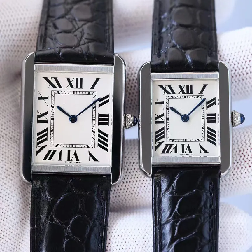 Relógio de designer de moda masculino e feminino 34 mm caixa de aço inoxidável 316 pulseira de couro quartzo esportivo