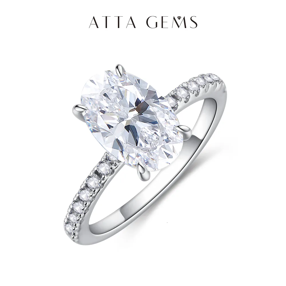 Обручальные кольца Attagems Овальный срез 3 5ct Diamond Ring для женщин 18K 14K 10K Gold Прошло с помощью тестеров.