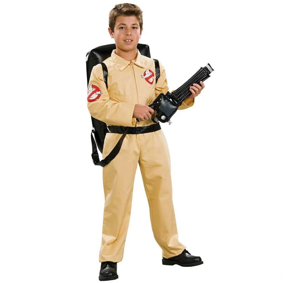 Filmtema Ghostbuster Cosplay Kids Halloween Costume Lämplig 3-9 år Barn Jumpsuitdukar G0925273B