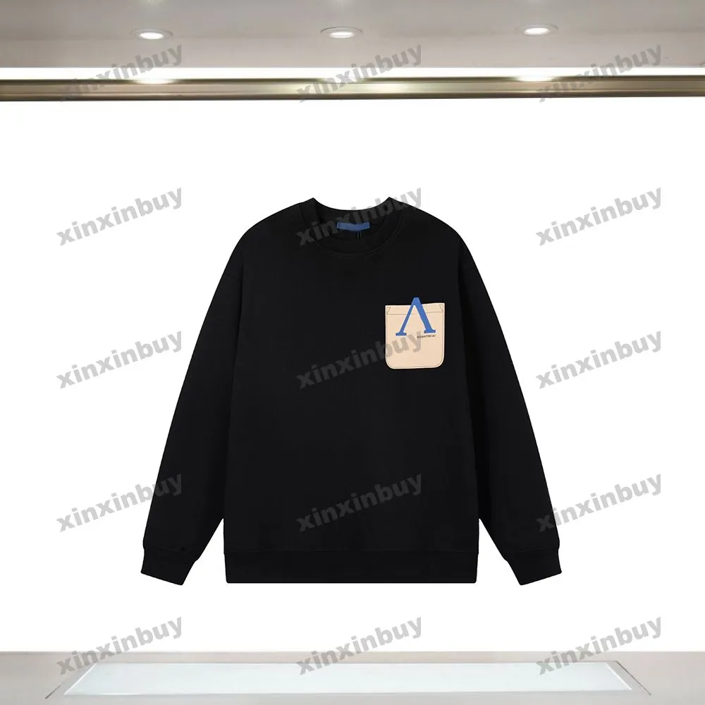 xinxinbuy Männer Frauen Designer Sweatshirt Hoodie Tasche für immer Briefdruck Pullover grau blau schwarz weiß XS-2XL