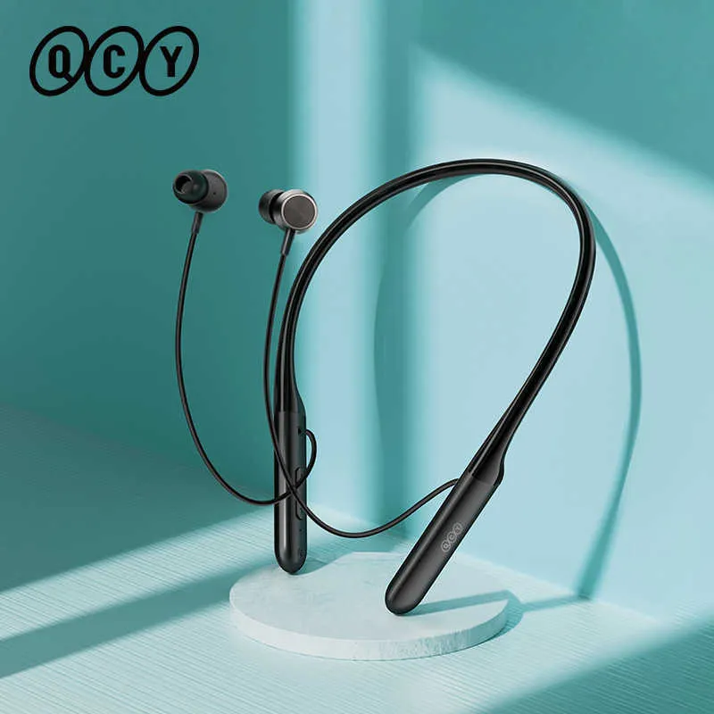 QCY C1 C2 Trådlös hörlurar Bluetooth 5.2 Magnetiska sporthalsbanden hörlurar 50 timmar Långt standby -headset Stereo öronsnäckor HKD230809