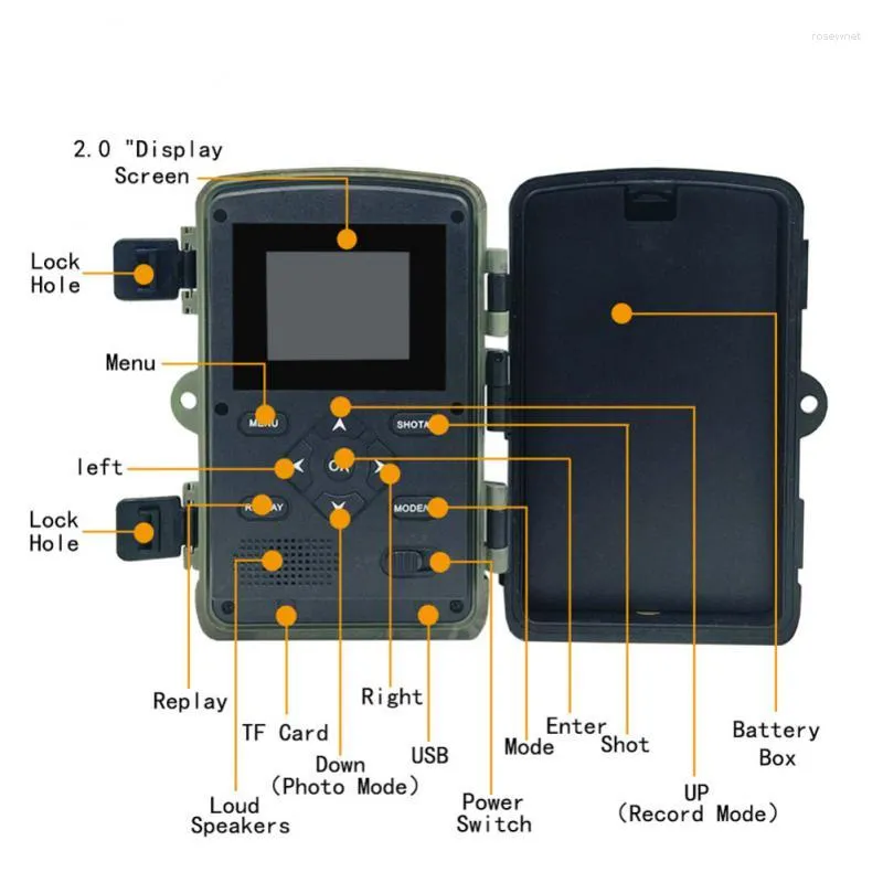 Camcorders Outdoor multifunctionele 1080p Animal Monitoring Camera Pr3000 Night Po Jacht Video Trail 32mp