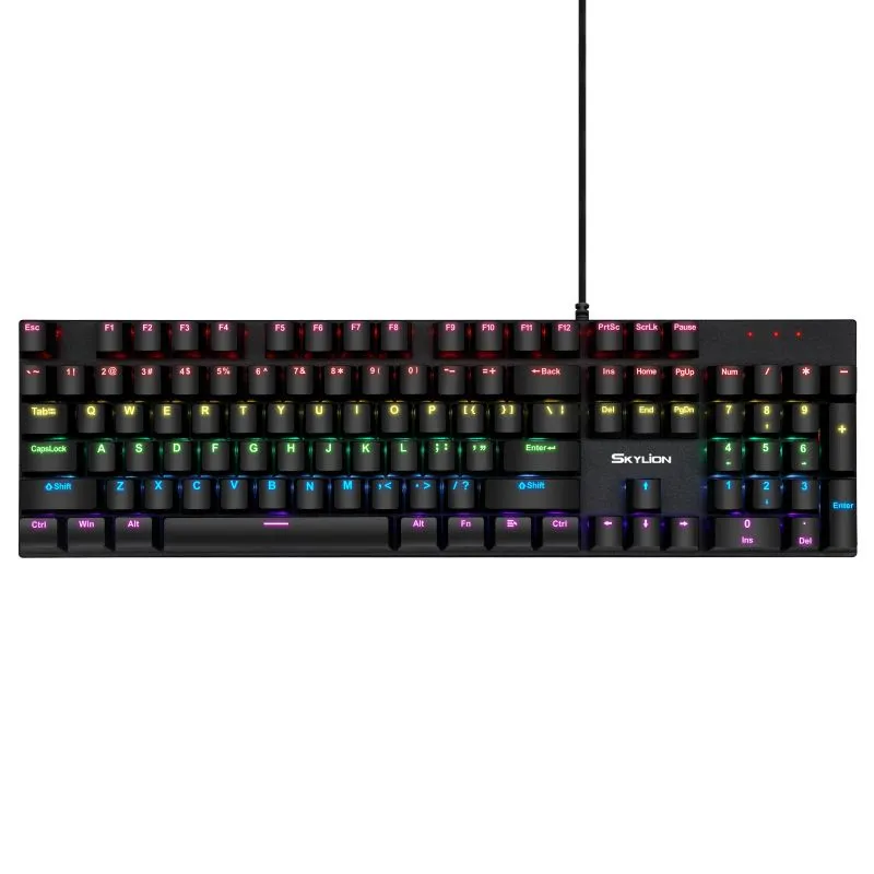 g300 wired mechanical keyboard 28 kinds of colorful lighting gaming and office for windows and ios system