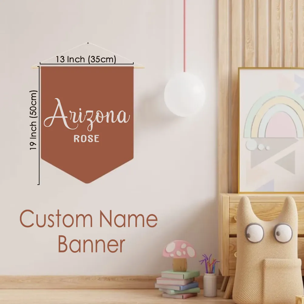 Personalized Baby Name Wall Tapestry: Custom Middle Name Banner