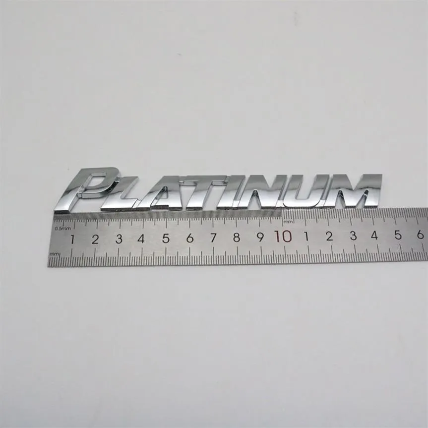 Toyota Platinum Emblem Car 로고 3D 레터 스티커 크롬 실버 후면 트렁크 명판 자동 배지 DECAL192C 용