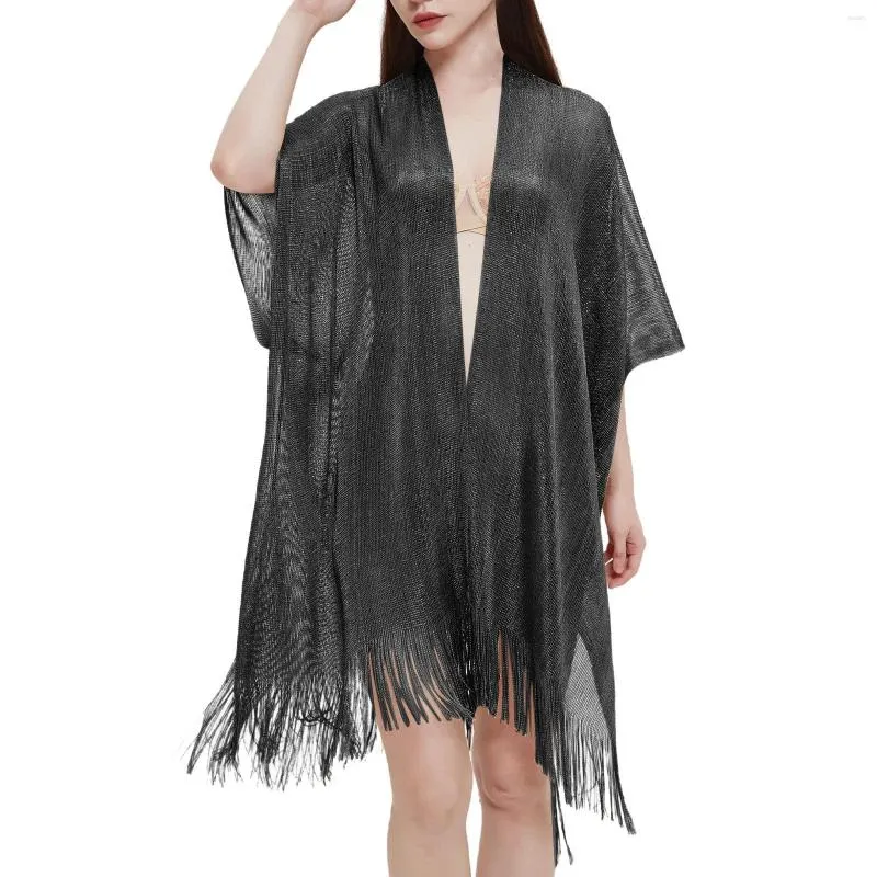 Шарфы манжета Филигранка кисточка для кисточки женский сплошной цвет лето прозрачный тонкий шарф шарф шарф шарф