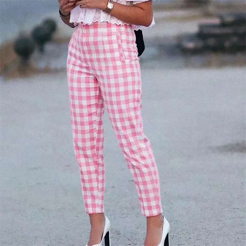 سروال نسائي كابريس ميرودي سيدة أزياء الوردي بلود بدلة قطنية طويلة السراويل النساء الصيف ميرودي هاي الخصر السوستة على التوالي سراويل أنيقة مستقيمة 230809