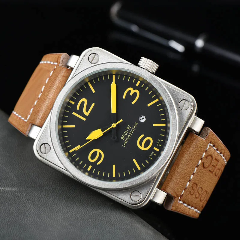 Mechanical Watch For Men Automatic Mechanical Business Watch Waterproof leather Stainless Steel Strap Men's Skeleton Calendar Man Watch