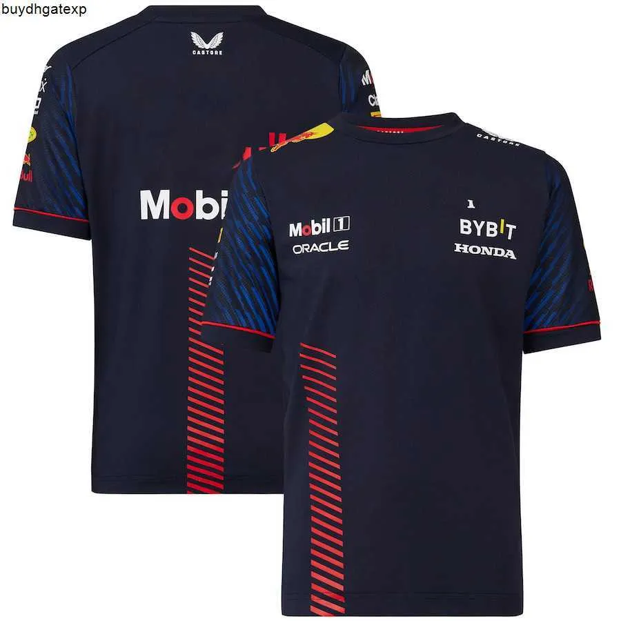 V2IU 2023 Формула-1 Мужские модные футболки F1 Racing Team Новый красный костюм в Bull Versappen Round Seck Sports Leisure Негабаритный топ