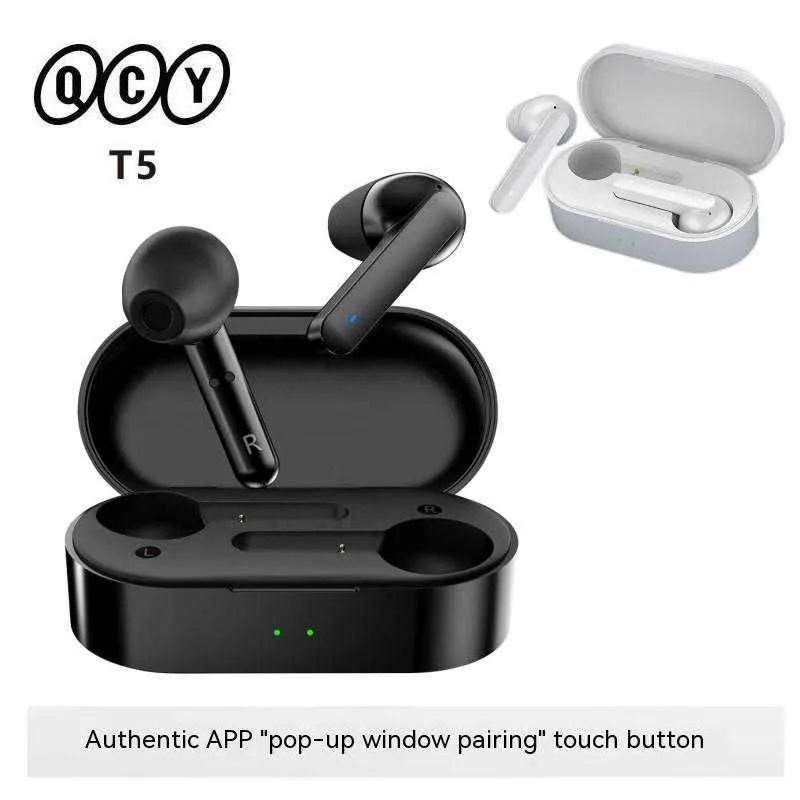 Qcy T5 True Wireless 5.0 Bluetooth Наушники в уходе и двойные наушники HD Call Choyk Cancellation HKD230809