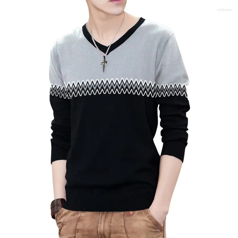 Мужские свитера модные бренды Mens Pulver v Neck Scem Slim Fit Jumpers вязание густой теплый хлопковой корейский стиль повседневная одежда 5xl