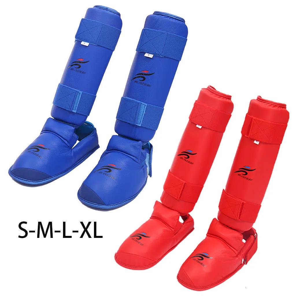 Boxing Shin Guards Leg Instep Protector Kickboxing Pads Protective Gear Martial Arts MMA for Kids Adults Support Equipment