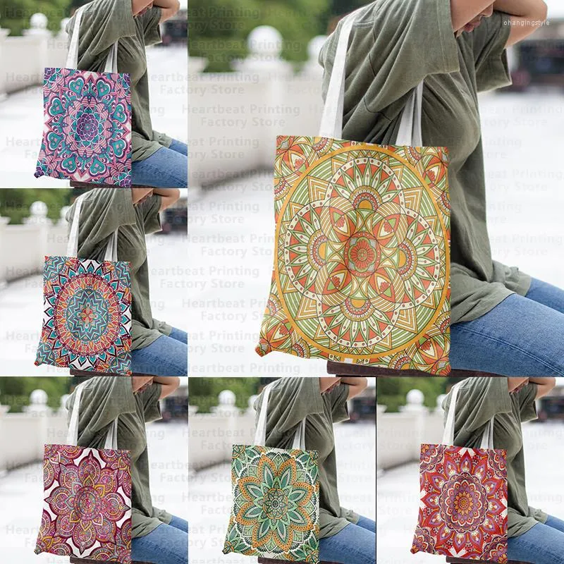 Shopping Bags Bohemian Rich And Magnificent Luxury Supermarket Women's Shoulder Handbag Environmental Protection Convenient Totebag