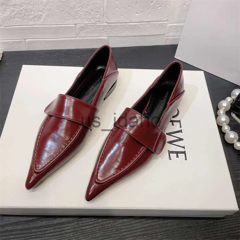 靴 jistory LEATHER POINTED TOE LOAFER LEATHER POINTED TOE LOAFER / 2color | JISTORY
