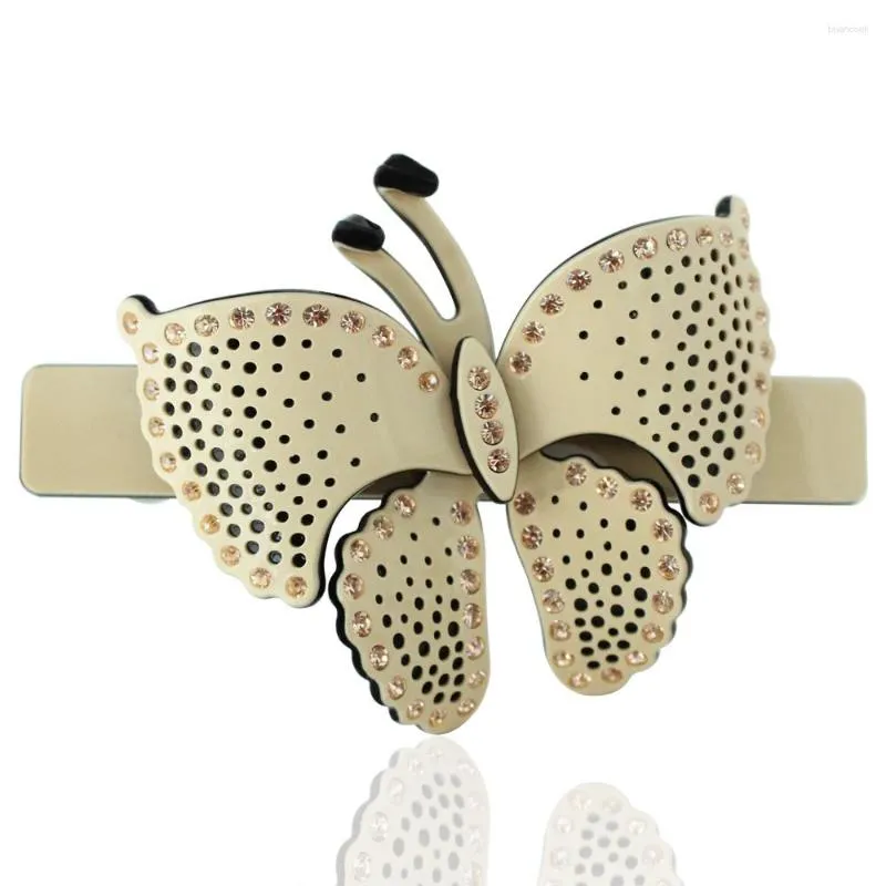 Pinces à cheveux Splendide Papillon Accessoire Clip Barrette Pour Femmes Filles Dressy Cellulose Acétate Ornement Bijoux Diadème De Mariage