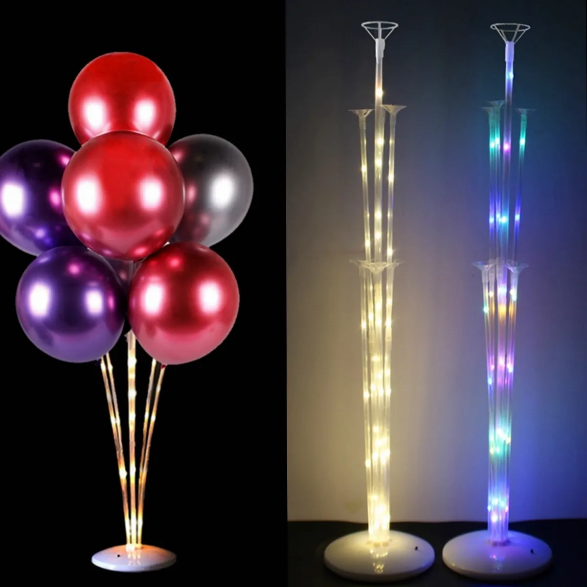Inne imprezy imprezowe zapasy LED Light Balloons Stand Support Support Confetti Bareon Baby Shower Birthday Party Wystrój Ballon Akcesoria Arch 230809