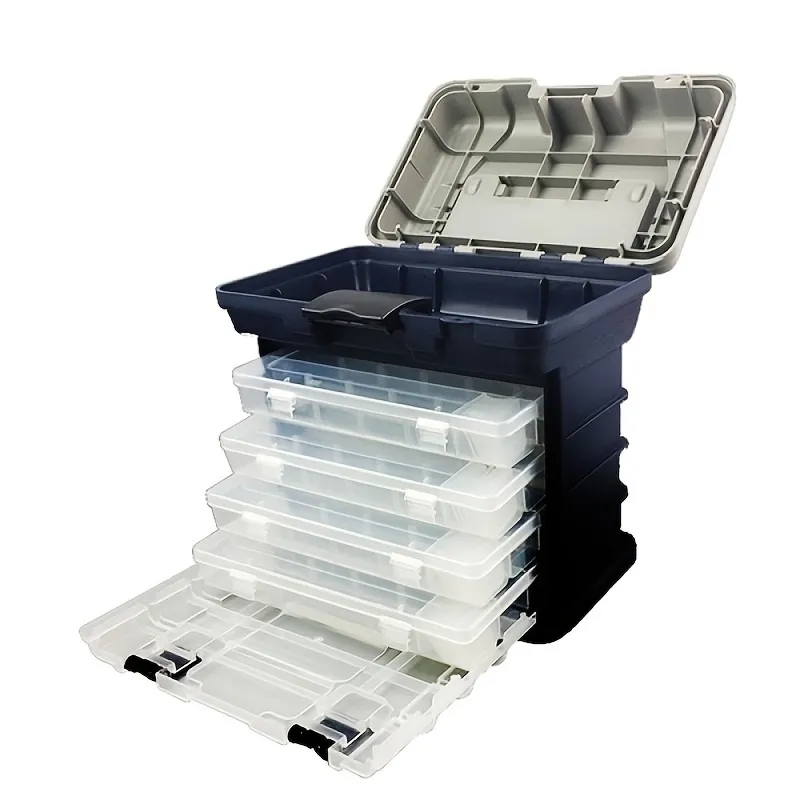 Fisketillbehör Multifunktionell tackling Box 4 Tiers Portable Lure Storage Case kan användas som en bänkkrokar BAITS Organiser 230808