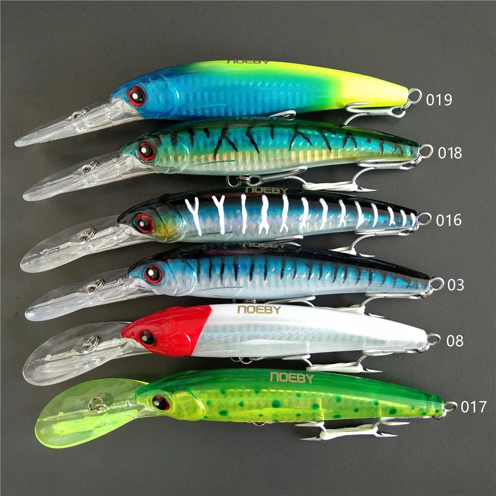 Betar lockar noeby 6 st 14cm 53g 16 cm 73g 12 cm 30g trolling fiske locka långsam sjunkande 7m minnow crankbaits hård bete tackla nbl90 230809