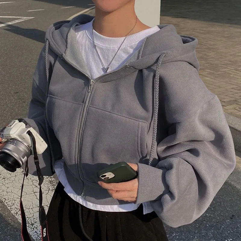 Sweat à Capuche Femme Oversize - Fermeture éclair, Coupe Décontractée - Streetwear Confortable, Toutes Saisons