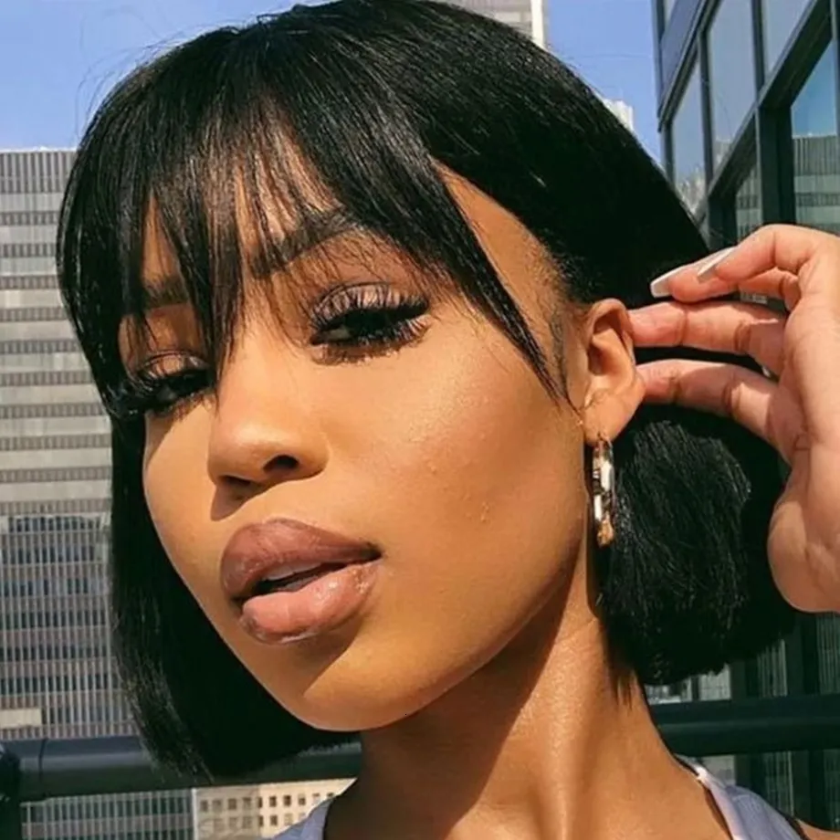 Straight bob top with fringe