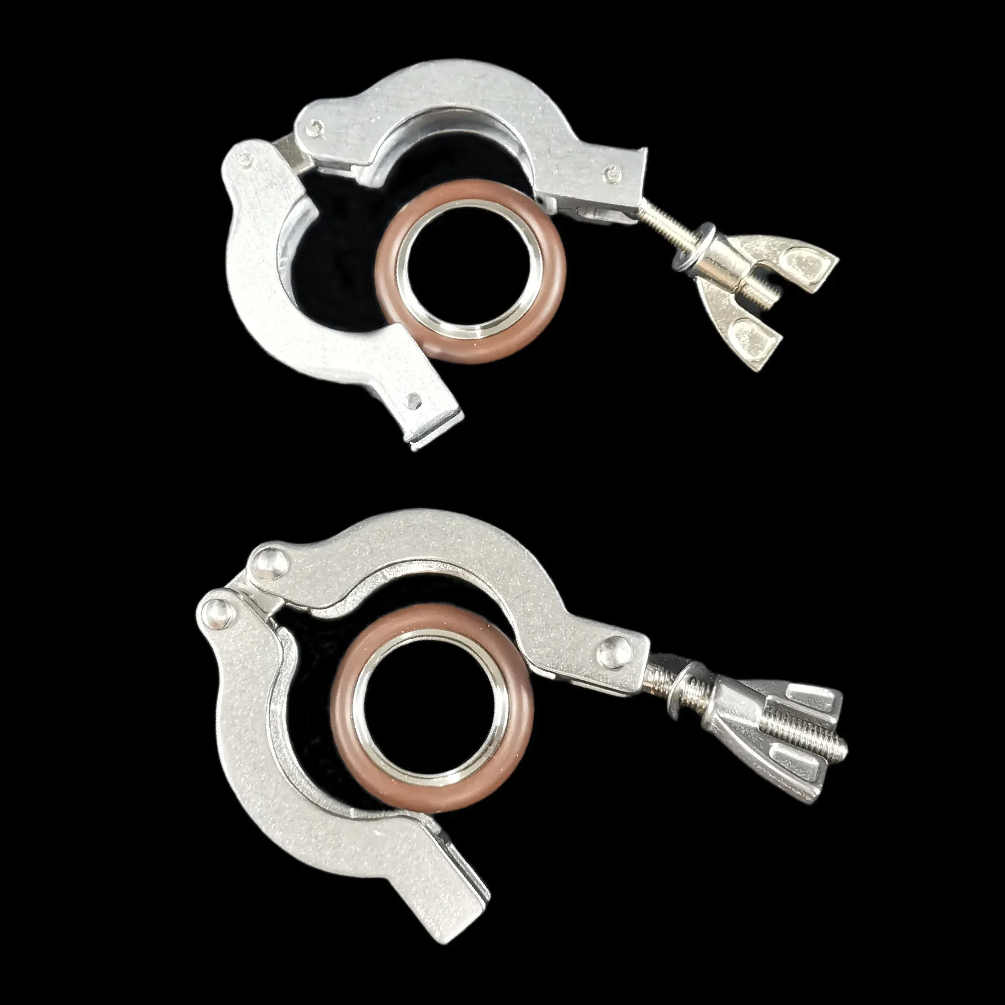 Lab Supplies Stainless Steel And Aluminium Hinge Clamp Vacuum Fittings with Viton Gasket and Ring Kf10 KF16 KF25 KF 40 Kf50