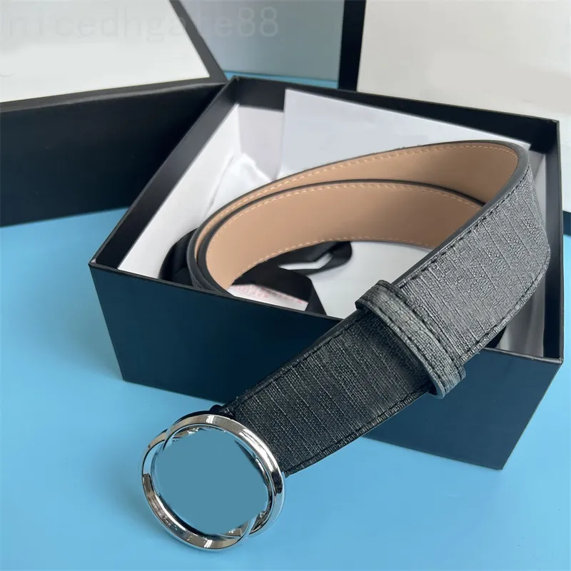Designer belts black brown canvas womens belt 4cm silver gold plated matel buckle cinture suits jeans waist ornament leather belt fashion ga014 C23
