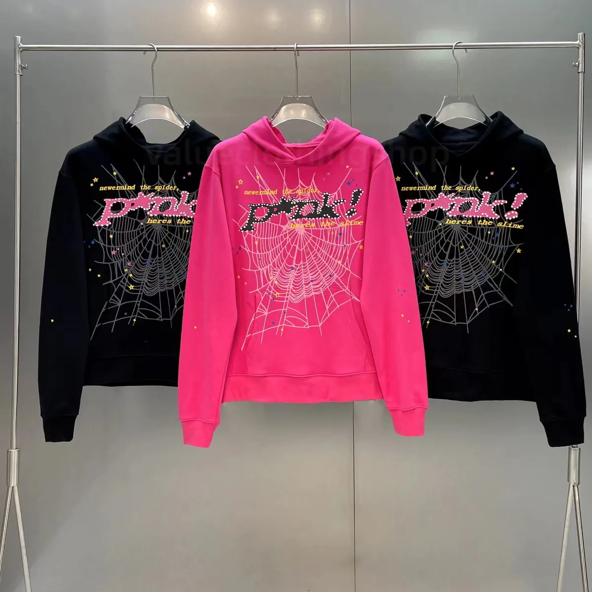 スパイダーフーディーデザイナーメンズプルオーバーSP5DER YOUNG ANGEL HOODIESレディースフーディー刺繍ルーズロングスリーブスパイダーフード付きスウェットシャツストリートウェアティーグ