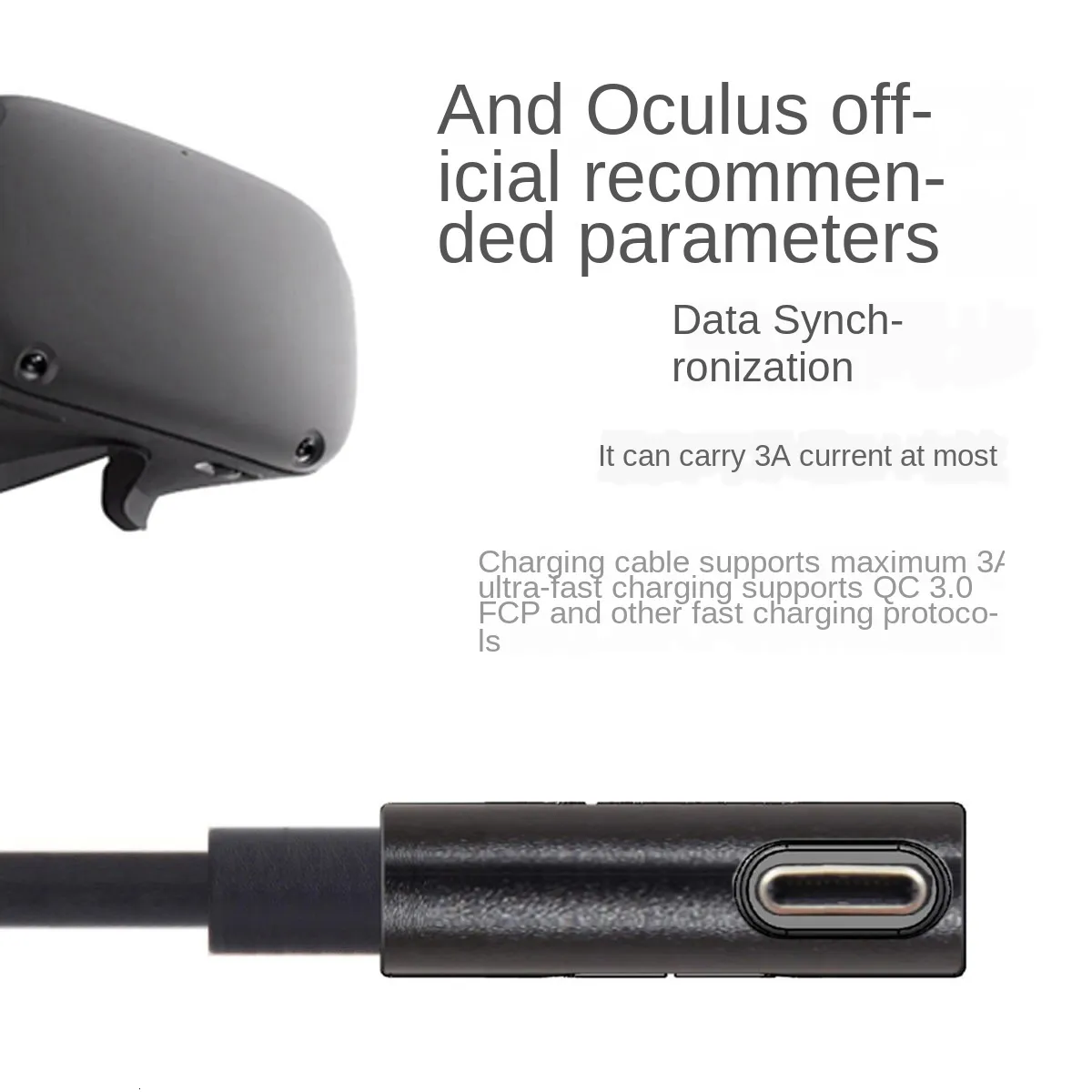 VR/AR Accessorise для Oculus Quest2 Link USB- C Steam VR Type- C 3.1 Выбираемый кабель данных 3M5M 230809