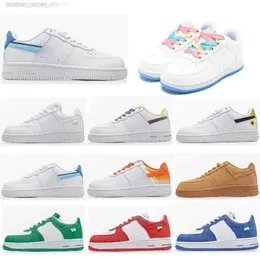 kids Designer Running Shoes af1 airforce 1 Sneakers Platform Trainer White Black Utility Red Orange Men Women Low Womens