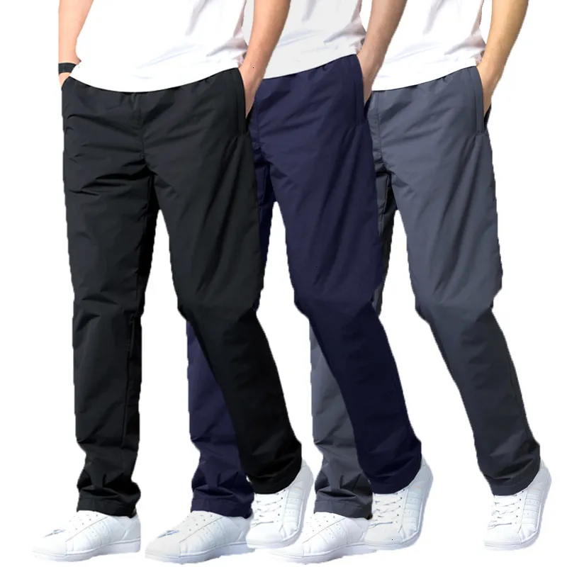 Męskie spodnie rozciągają spodnie męskie wiosna jesień męska mączka dobrej jakości prosta wiatroodport spodni plus rozmiar 6xl 7xl swobodna spodni 230808
