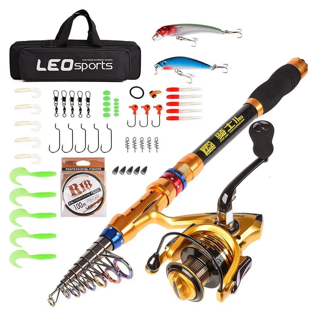 Rod Reel Combo 2 4m 3 0m 3 6m Fishing Set High Carbon Long Range Hook  Accessories With Bag Drop 230809 From 27,65 €